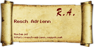 Resch Adrienn névjegykártya